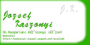 jozsef kaszonyi business card